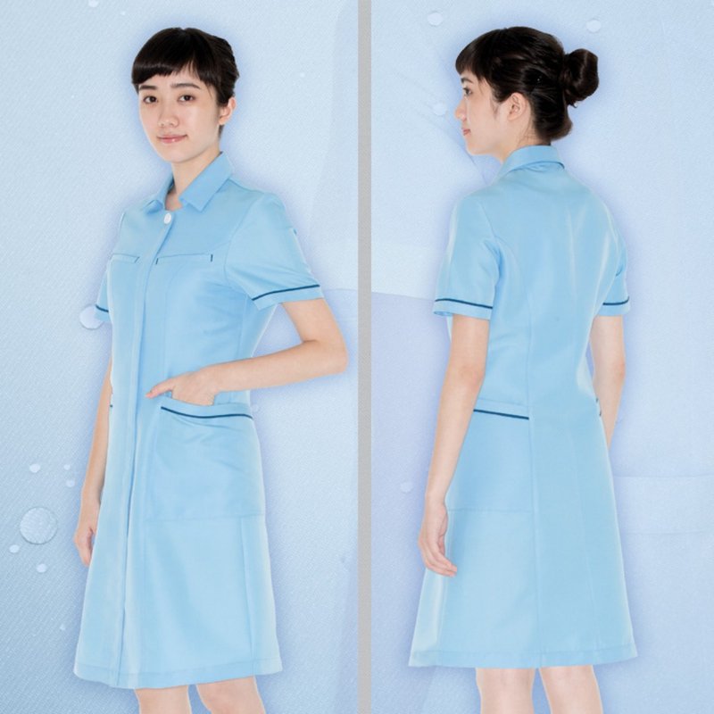 Multi colors Nano anti-bacterial nurse dress clinic uniform ND6803 - One Piece Dresses - Polyester Multicolor