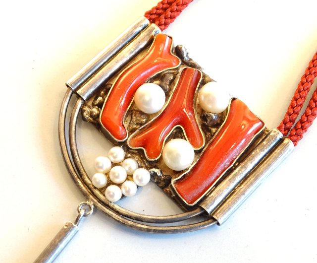 最新情報 silver × pearl × coral Vintage modern Shop - necklace design その他