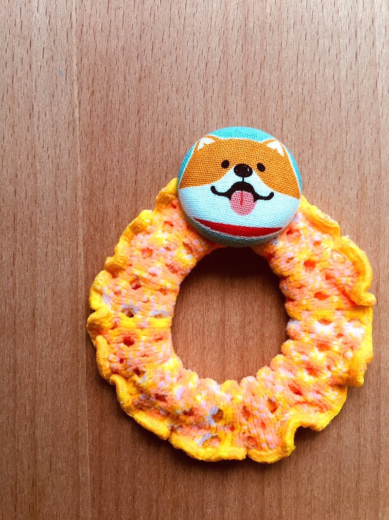 MOYA Hair Tie Fortune Dog Want Want Extra Large Picture Shiba Inu Hair Tie - Hair Accessories - Other Materials Yellow