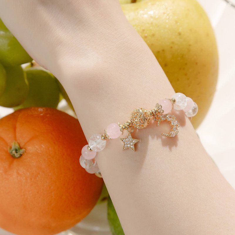 Lunar Eclipse | crystal bracelet - Bracelets - Crystal Pink
