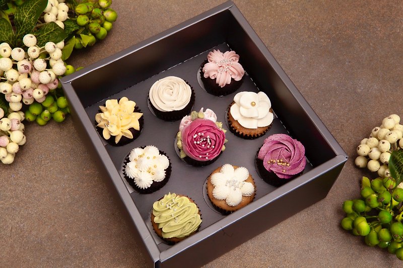 [Double 11 free shipping] Spend a good moon round 2021 nine classic cup cake gift box/fast 1-2 days delivery - Cake & Desserts - Fresh Ingredients Orange