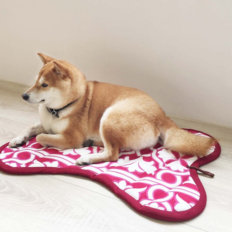 Dog-fashion pet mat (Peach) - ที่นอนสัตว์ - ผ้าฝ้าย/ผ้าลินิน 