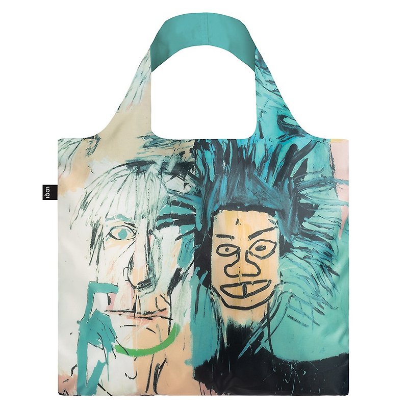 LOQI 購物袋-博物館系列 巴斯奇亞-沃荷 - 側背包/斜背包 - 聚酯纖維 藍色