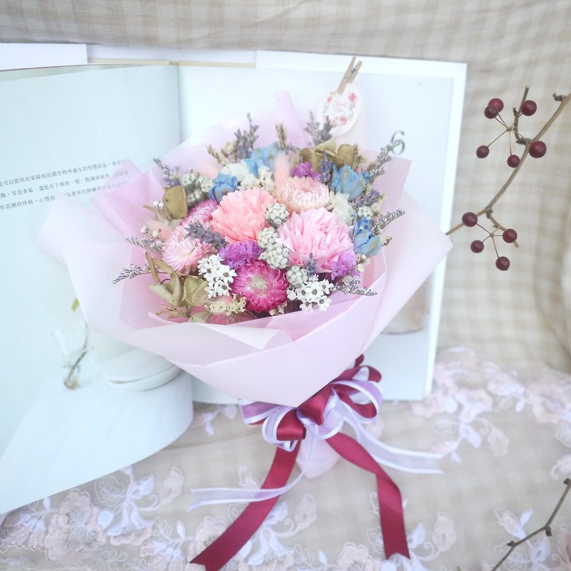 To be continued | Mother's Day defining dried flower bouquet carnation flower card attached manual - Plants - Plants & Flowers Pink