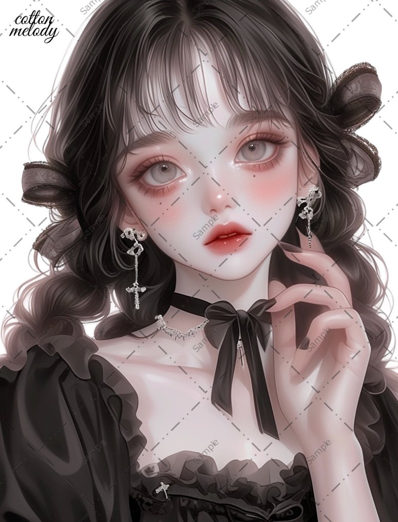 original sticker no.670 人物ステッカー オリジナルステッカー 人物ステッカー 女の子ステッカー オリジナル人物ステッカー - 貼紙 - 紙 