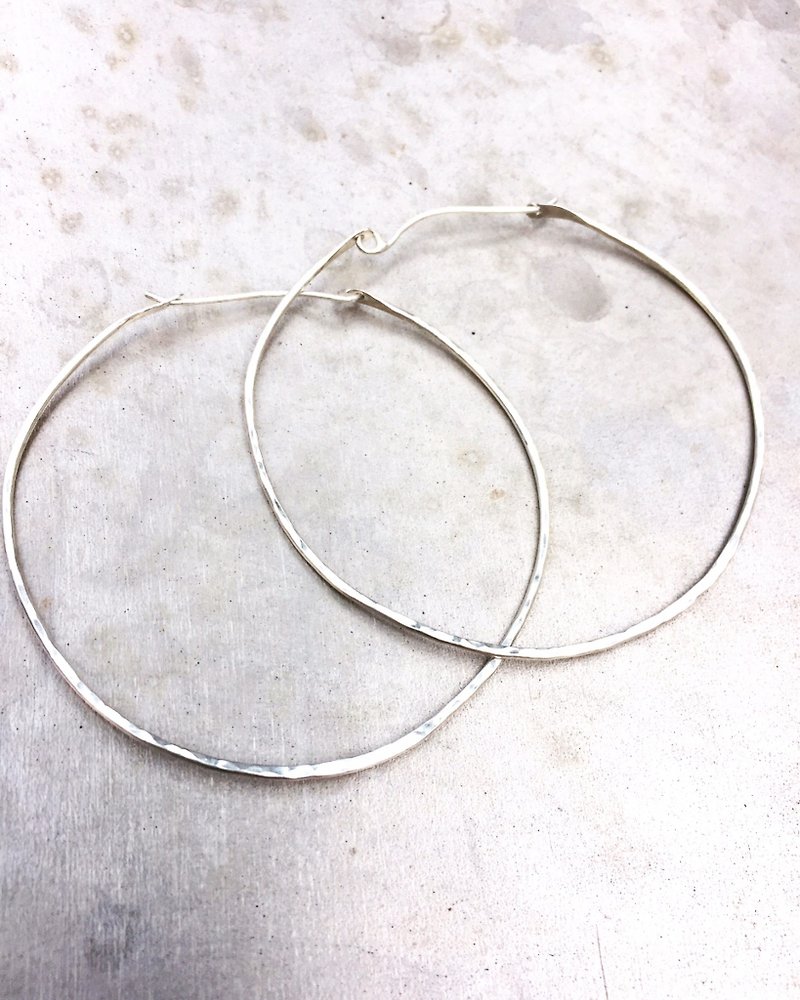 MIH Gold Jewelry | Attitude Fashion Big Loop Earrings 925 Sterling Silver Big loop earrings - Earrings & Clip-ons - Sterling Silver Silver