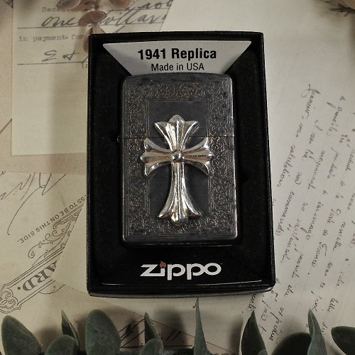 ZIPPO ZA-5-17A Cross 6 pattern two-color cross brass Bronze Silver 