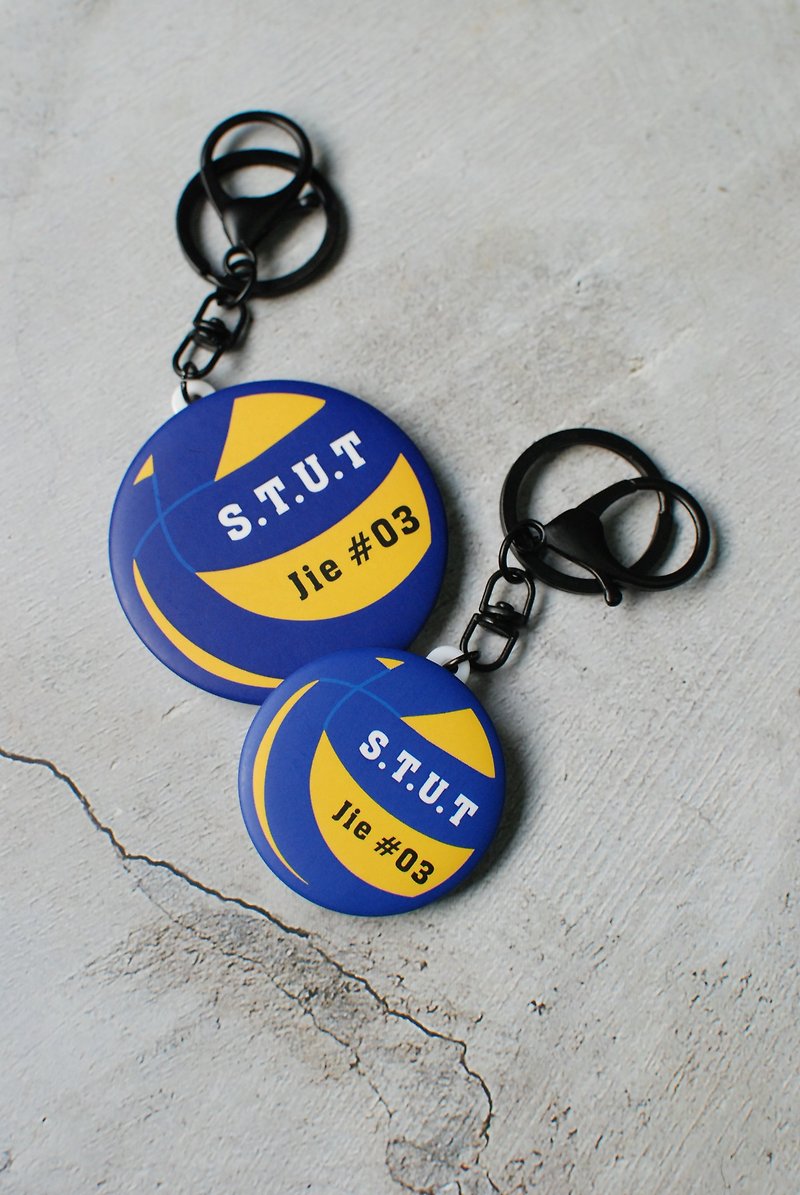 Customize your name/volleyball key ring - Keychains - Plastic Blue