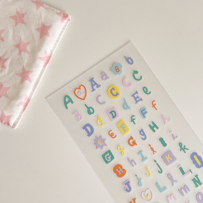 Candy alphabet transparent sticker - Stickers - Other Materials White