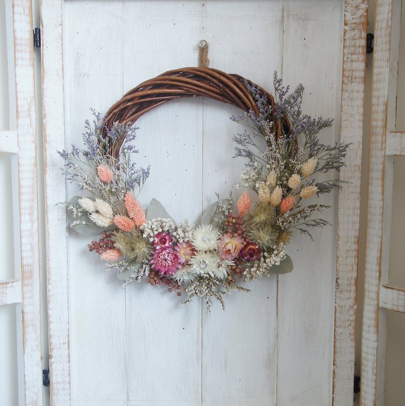 Handmade natural wind hand-held wreath bouquet (wedding photo nature wind wedding hanfeng wedding bridal bouquet) - Dried Flowers & Bouquets - Plants & Flowers Multicolor