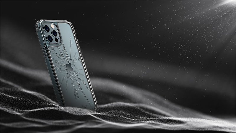 LINKASEAIR 防摔抗菌蝕刻玻璃殼 iPhone12 Pro Max 6.7吋 裂紋 - 手機殼/手機套 - 玻璃 透明