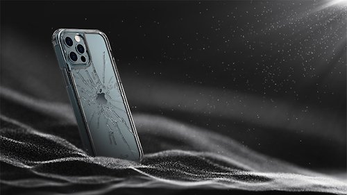 ABSOLUTE LINKASEAIR 防摔抗菌蝕刻玻璃殼 iPhone12 Pro Max 6.7吋 裂紋