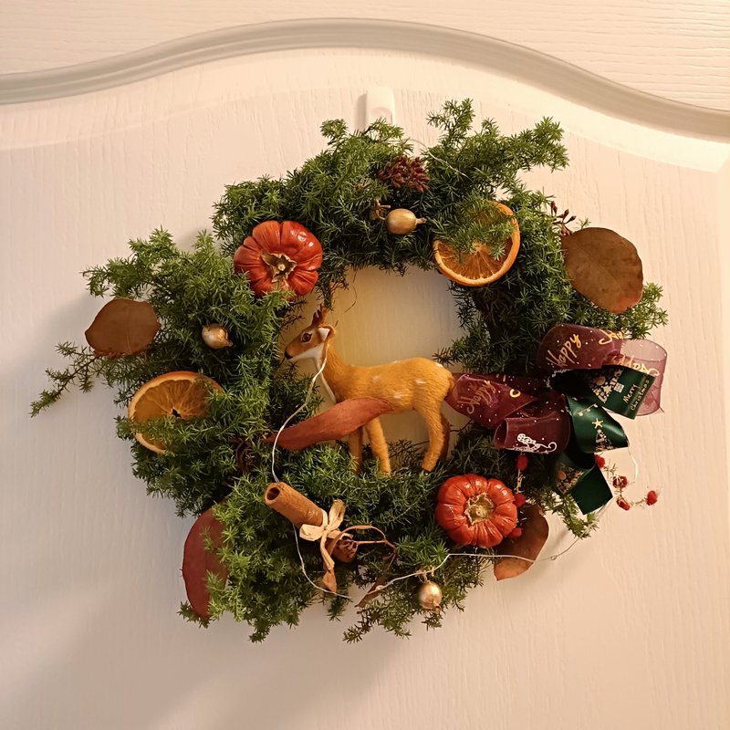 新鮮雪松聖誕花圈樹 諾貝松 生日開幕店面居家佈置離職退休永生花 - 壁貼/牆壁裝飾 - 植物．花 