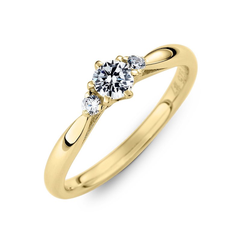 ::Free engraving:: Love you proposal diamond ring-14K gold/30 points - แหวนทั่วไป - เครื่องประดับ สีทอง