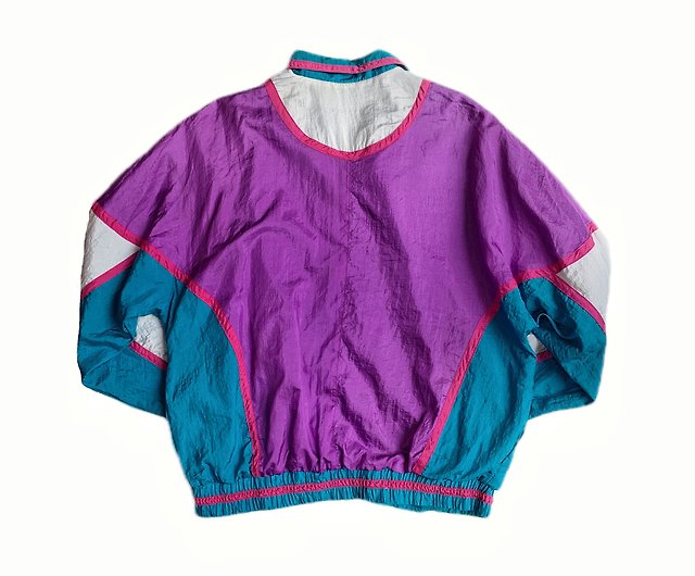 Vintage 90s pink, purple, lake and green color-blocked sports windbreaker  jacket - Shop headxlover Vintagestore Men's Coats & Jackets - Pinkoi