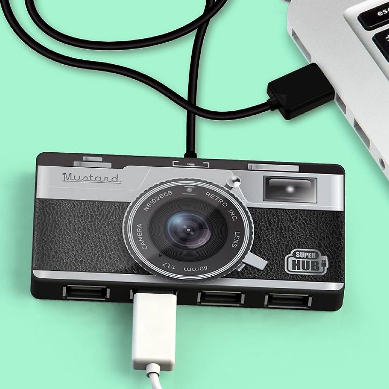 Mustard USB HUB-Retro Camera - Other - Plastic 
