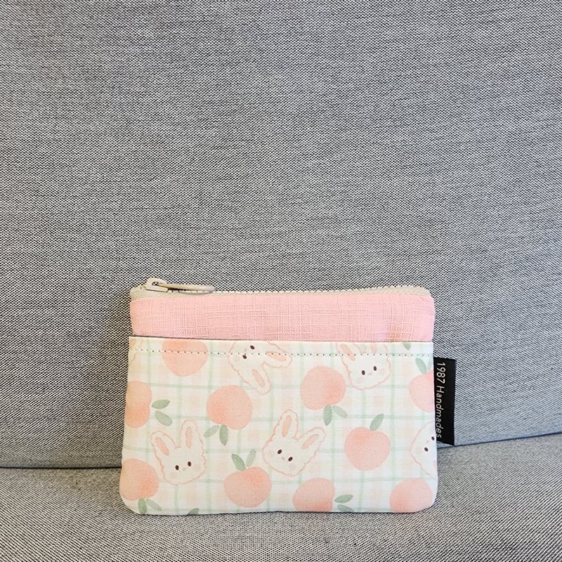 [Apple Bunny-Pink] HOT!!! Korean style coin purse gift - Coin Purses - Cotton & Hemp Pink