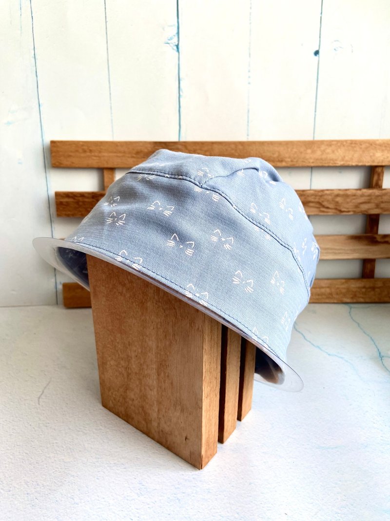 貓咪單層頭巾帽 有2色 鬆緊帶款無綁帶 化療帽月子帽醫療帽料理帽 - 帽子 - 棉．麻 