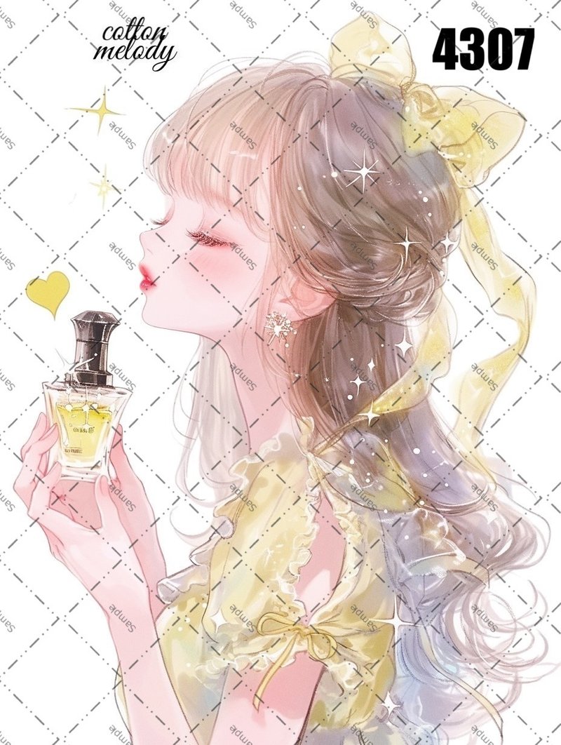 original sticker no.4307 人物ステッカー オリジナルステッカー オリジナル人物ステッカー 装飾ステッカー cotton melody - 貼紙 - 紙 