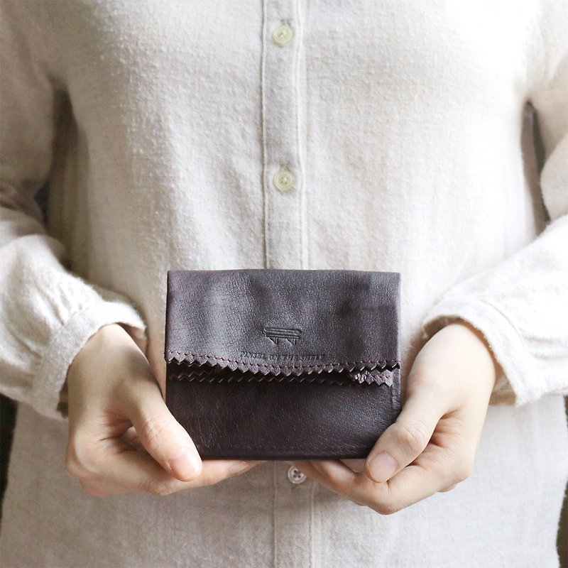 paper pouch : mauve brown - Wallets - Genuine Leather 