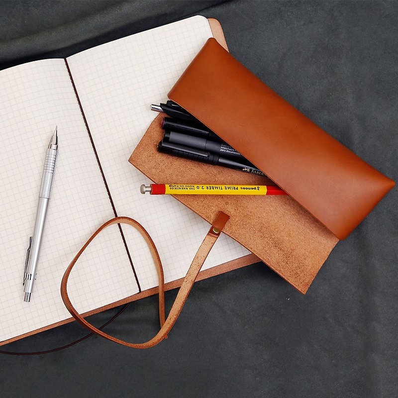 Playing with leather kids-pencil case - Pencil Cases - Genuine Leather 
