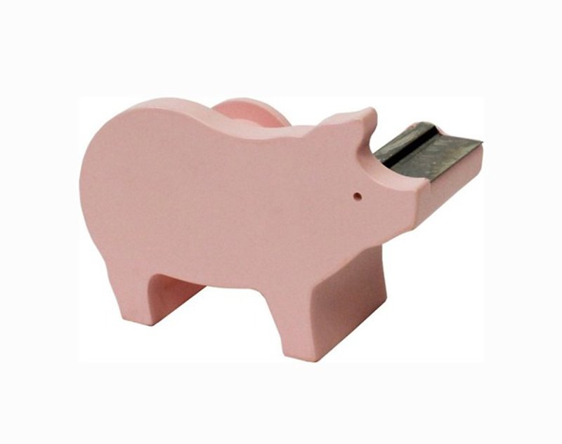 SUSS-Japan Magnets Animal Series Table Zoo Series Small Paper Tape Station (Pink Pig) - อื่นๆ - ไม้ 