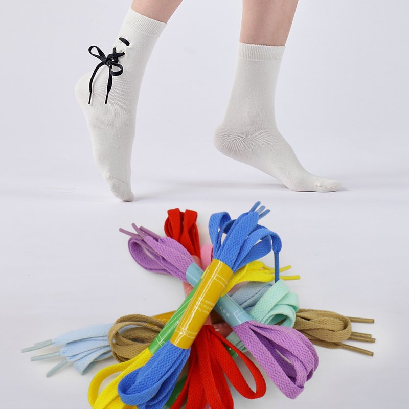 【腳上綁鞋帶襪】加購品_ 扁鞋帶 - 其他 - 棉．麻 多色