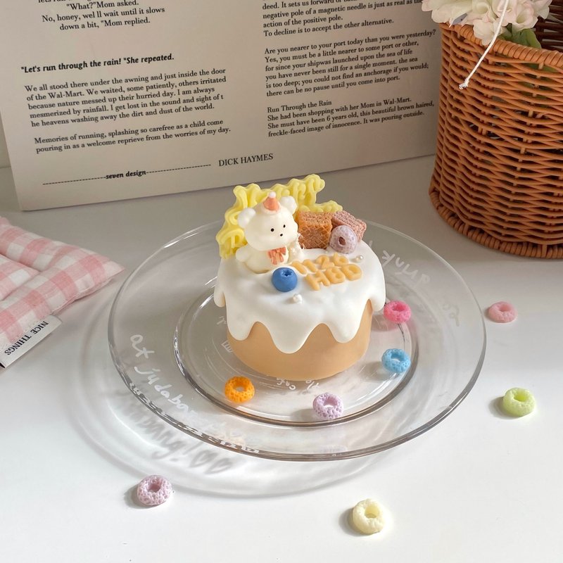 【ケーキシリーズ】3インチ バースデーケーキキャンドル 誕生日プレゼント オーダーメイド - キャンドル・燭台 - 蝋 