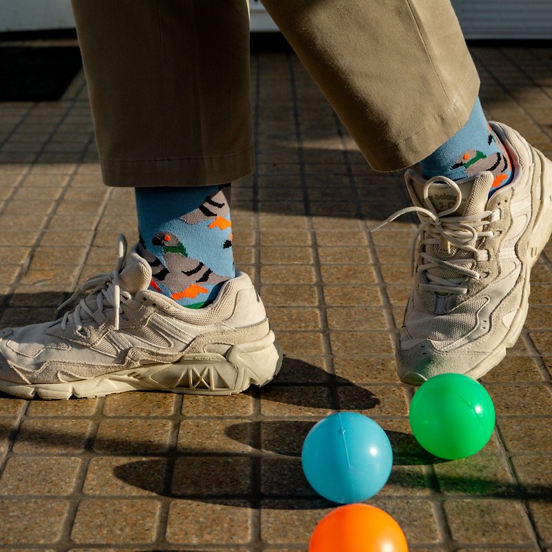 Dove striped socks - 襪子 - 聚酯纖維 多色