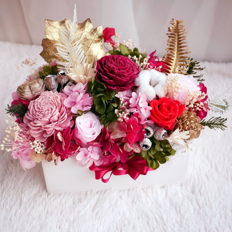 happy new year big table flower extremely dry dry flower immortal flower gift - Dried Flowers & Bouquets - Plants & Flowers Red