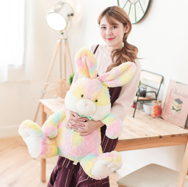 CANDY BEAR ♥ 25-inch cotton candy rabbit - ตุ๊กตา - เส้นใยสังเคราะห์ หลากหลายสี