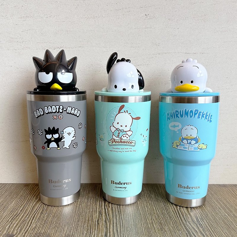 【Buderus】Sanrio co-branded ceramic Ice Cup 900ml Pacha Dog Cool Penguin Baker Duck - กระบอกน้ำร้อน - สแตนเลส หลากหลายสี