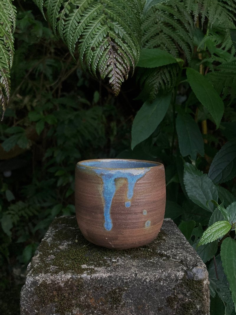 霧面藍釉茶杯 I - 茶壺/茶杯/茶具 - 陶 