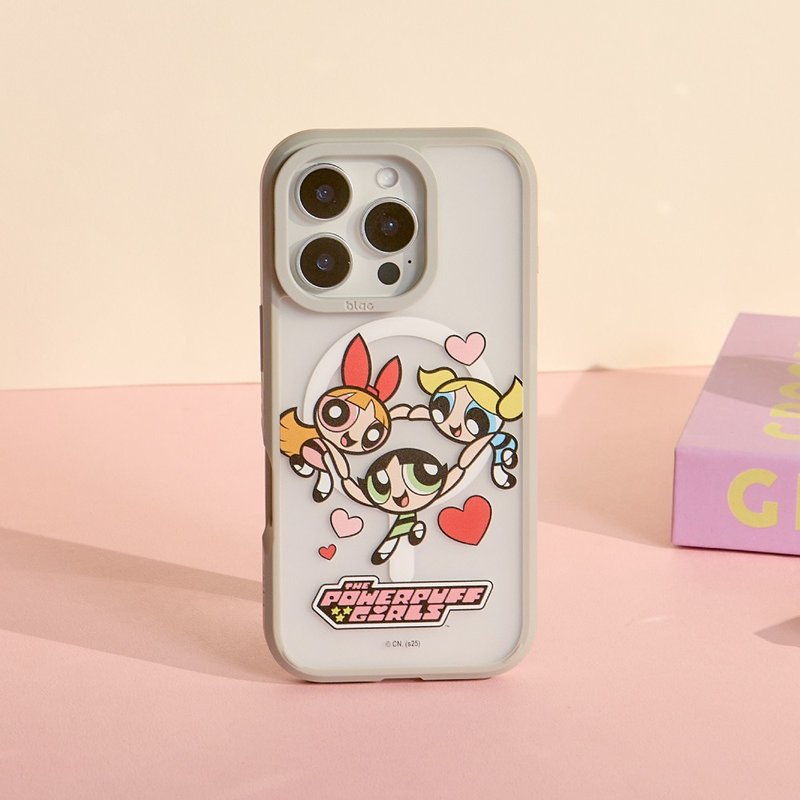 飛天小女警愛心旋轉極光霧透MagSafe iPhone手機殼 - 手機殼/手機套 - 塑膠 透明