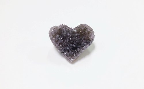 小王子星球 採礦 愛心紫晶礦石片 (偏黑色款)