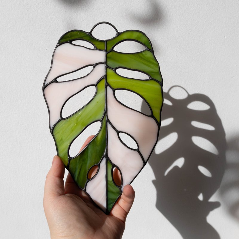 彩色玻璃圖案，可列印圖案，彩色玻璃龜背竹圖案，PDF - 其他數碼商品 - 其他材質 