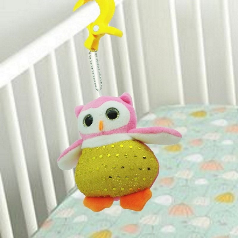 【聖誕新年禮物】猫頭鷹嬰兒牀掛玩具 - 嬰幼兒玩具/毛公仔 - 聚酯纖維 粉紅色