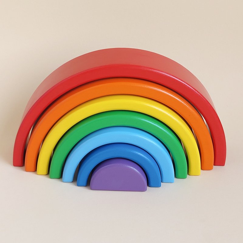 Wooden rainbow - Montessori toy - Educational material - 寶寶/兒童玩具/玩偶 - 木頭 多色