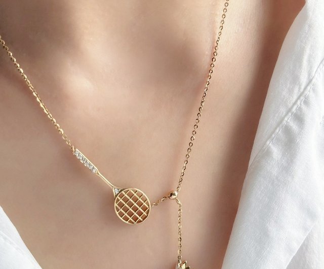 バドミントンラケット＆バドミントンダイヤモンドネックレス