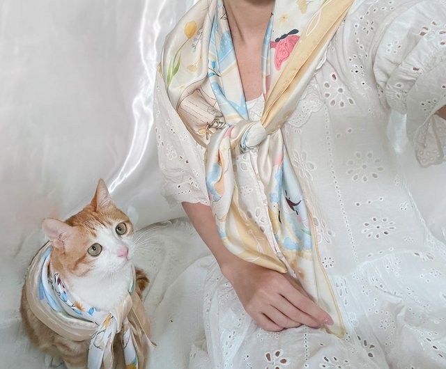 オールドマンズテーラー スカーフ　ネコ オールドマンズテーラー スカーフ ネコ シルクスカーフ【CATS