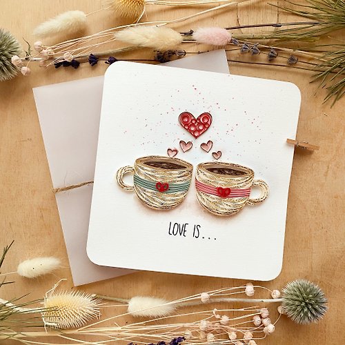 Quill Cards Greeting Card - Love is...