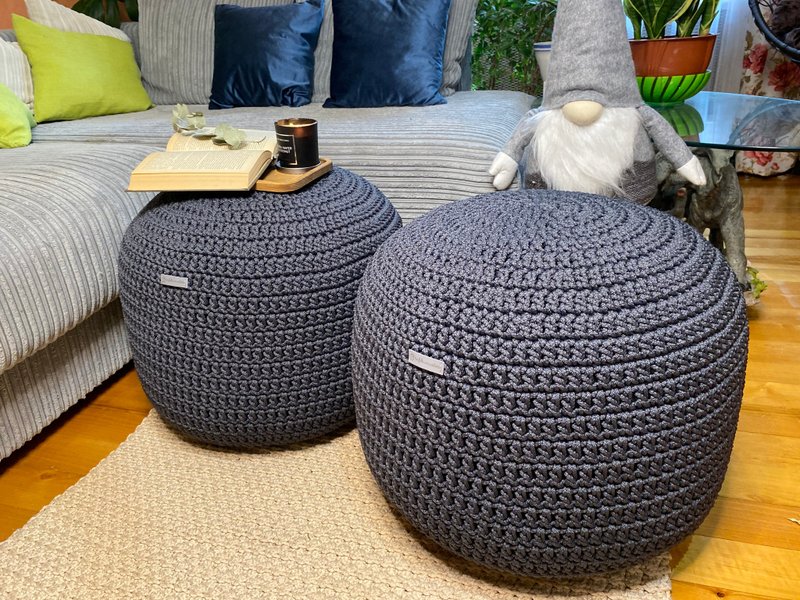 Stylish and cozy dark gray ottomans for your home - Chairs & Sofas - Polyester 