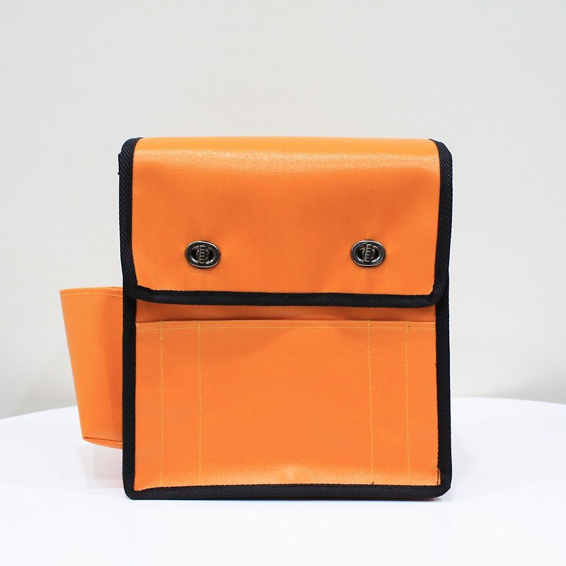 復古郵差包 信箱包 肩背包 斜背包 攝影相機包 橘色 - 側背包/斜背包 - 防水材質 橘色