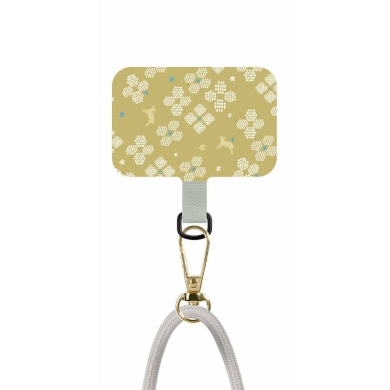 inBlooom Phone Strap With Patch 6.0mm/Blooming Field/Mimosa Yellow - อุปกรณ์เสริมอื่น ๆ - ไนลอน สีเหลือง