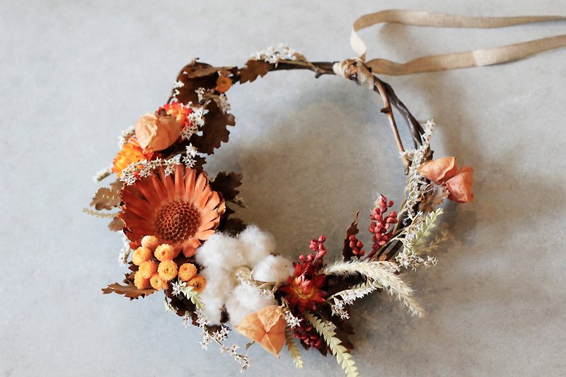Dry wreath / home decoration ring / bright African sun - Plants - Plants & Flowers Brown