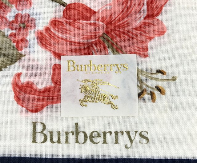 日本直送 名牌中古包 】BURBERRY バーバリー 日本製 ハンカチ