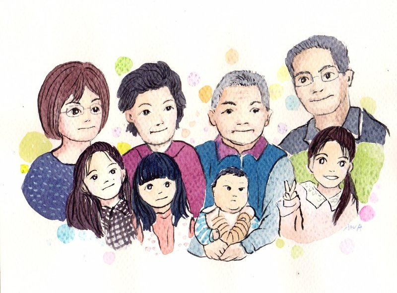 金臨客製【全手繪母親節卡片 Happy Mothers' Day】 - 似顏繪/客製畫 - 紙 
