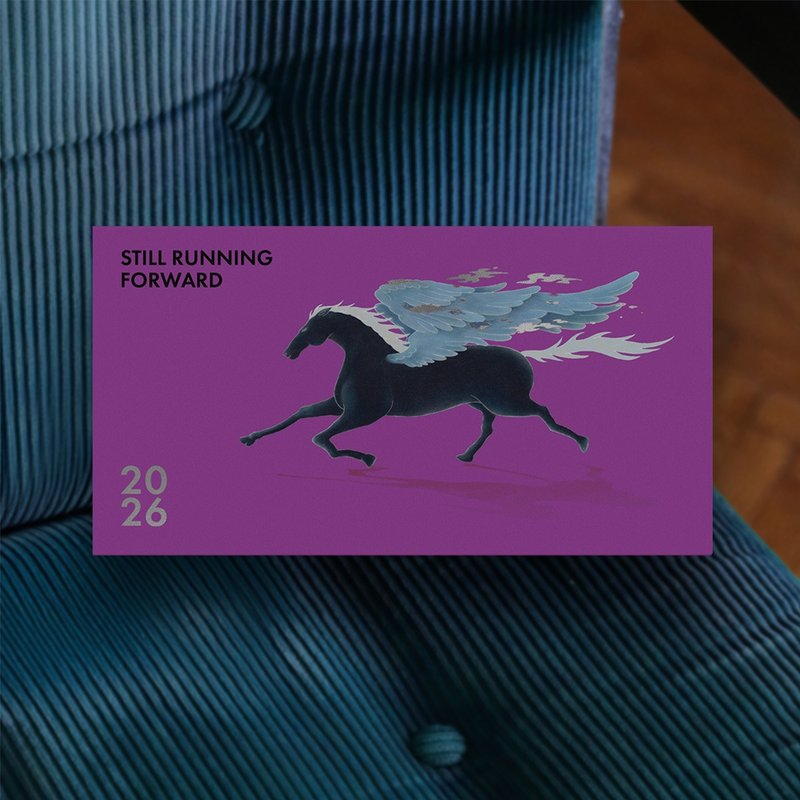 Grind the Everyday into Romance | Roma the Galloping Horse Hot Stamped Silver Red Envelopes - Set of 5 - Pre-order - ถุงอั่งเปา/ตุ้ยเลี้ยง - กระดาษ 