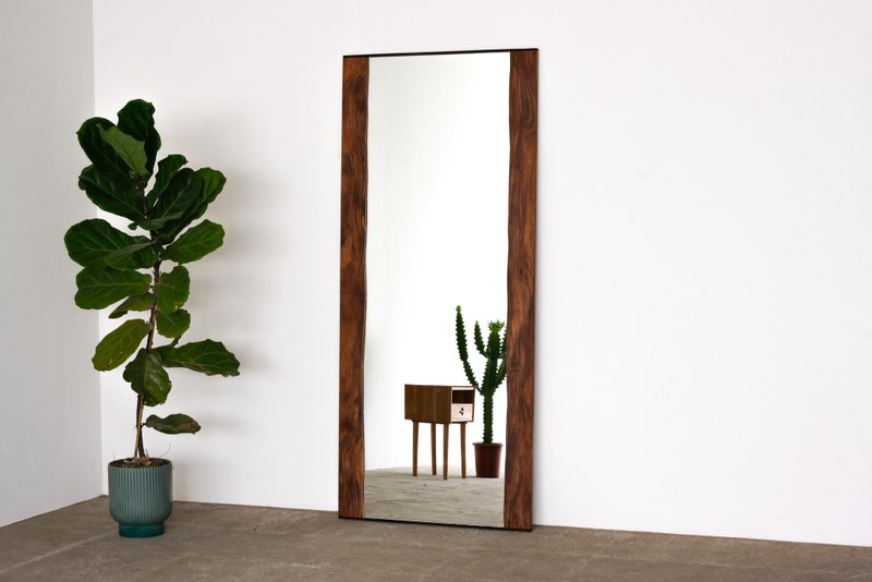 BOKTO || Acacia wood|| Natural floor-length mirror, full-length mirror, dressing mirror, standing mirror - อุปกรณ์แต่งหน้า/กระจก/หวี - ไม้ 