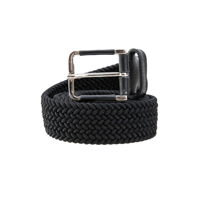 CUMAR ELASTICA PIN BUCKLE - Belts - Genuine Leather Black